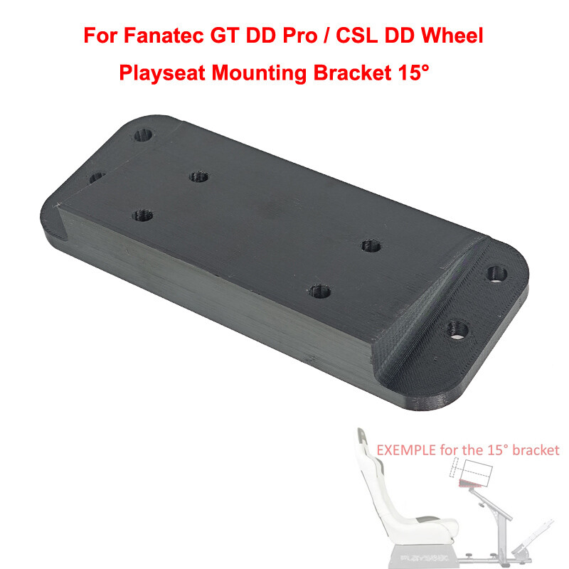 For Fanatec CSL DD / GT DD Pro Wheel Playseat Mounting Bracket 15° Angle