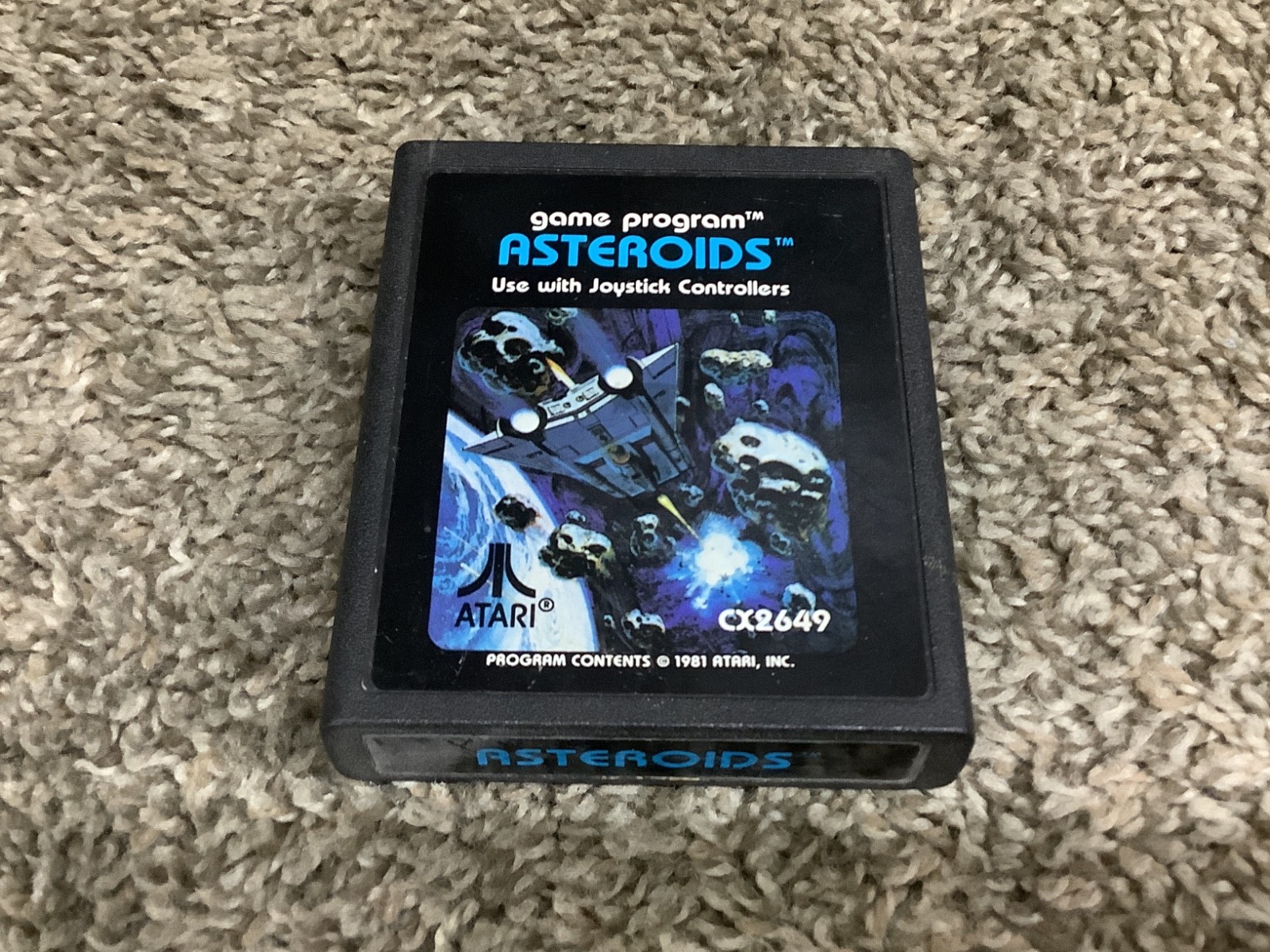 Asteroids Atari 2600 Video Game Cartridge 1981 Vintage
