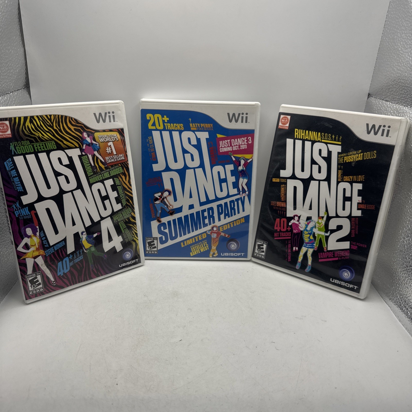 Just Dance 2 4 Summer Party Lot Set Pack Nintendo Wii Video Game Ubisoft Rare