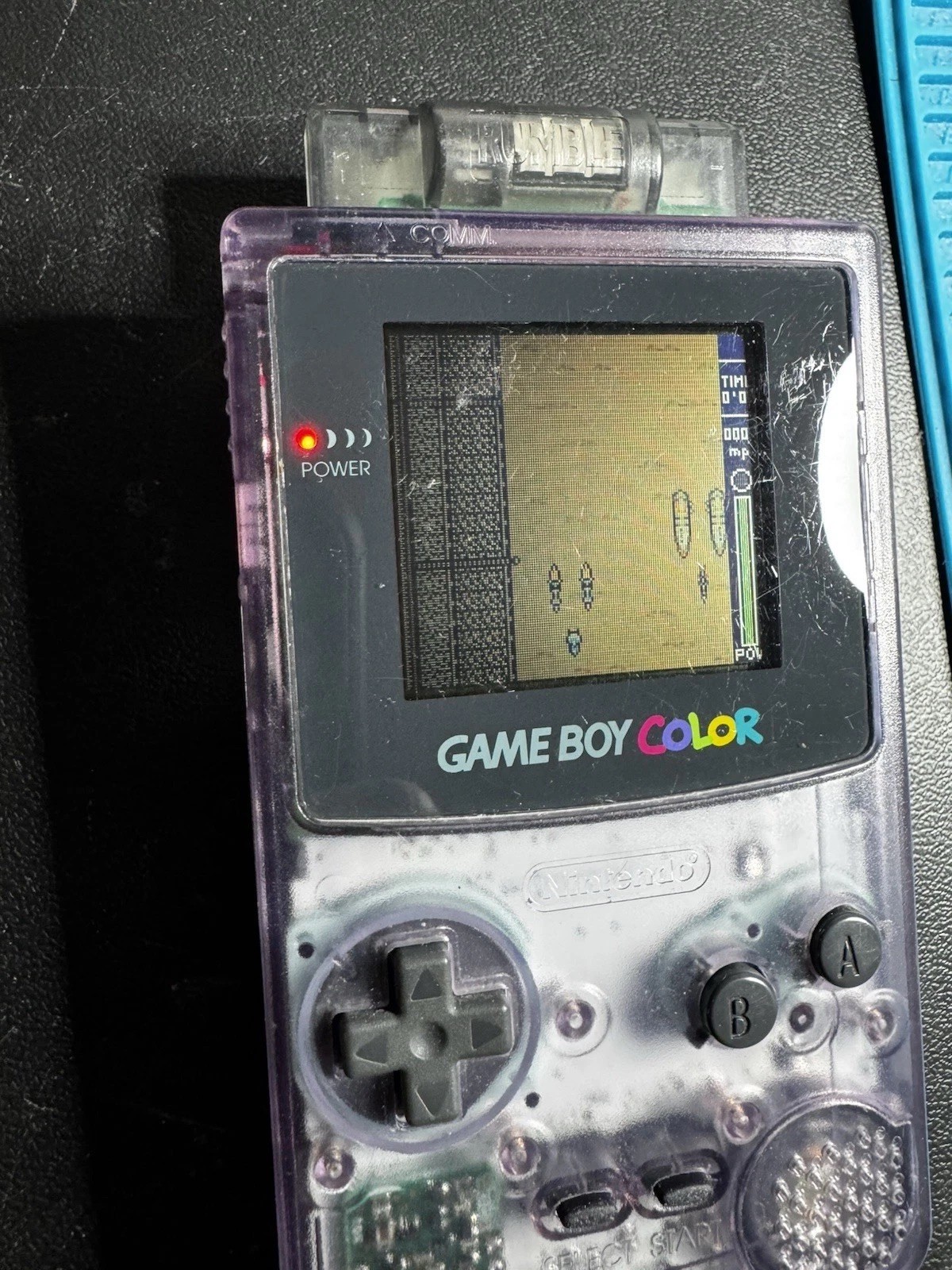 Nintendo Game Boy Color Atomic Purple W/ 2 Games Star Wars Episode One Racer GBC