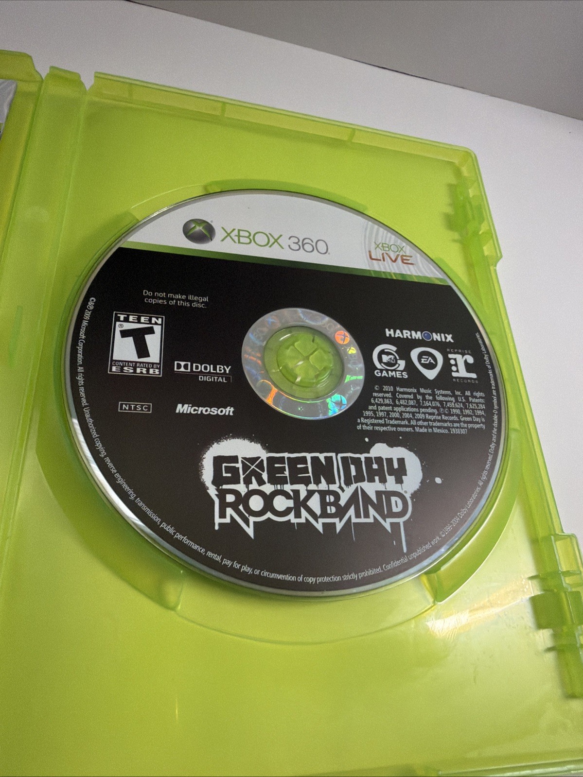 Green Day: Rock Band (Microsoft Xbox 360, 2010) Complete & Tested!!