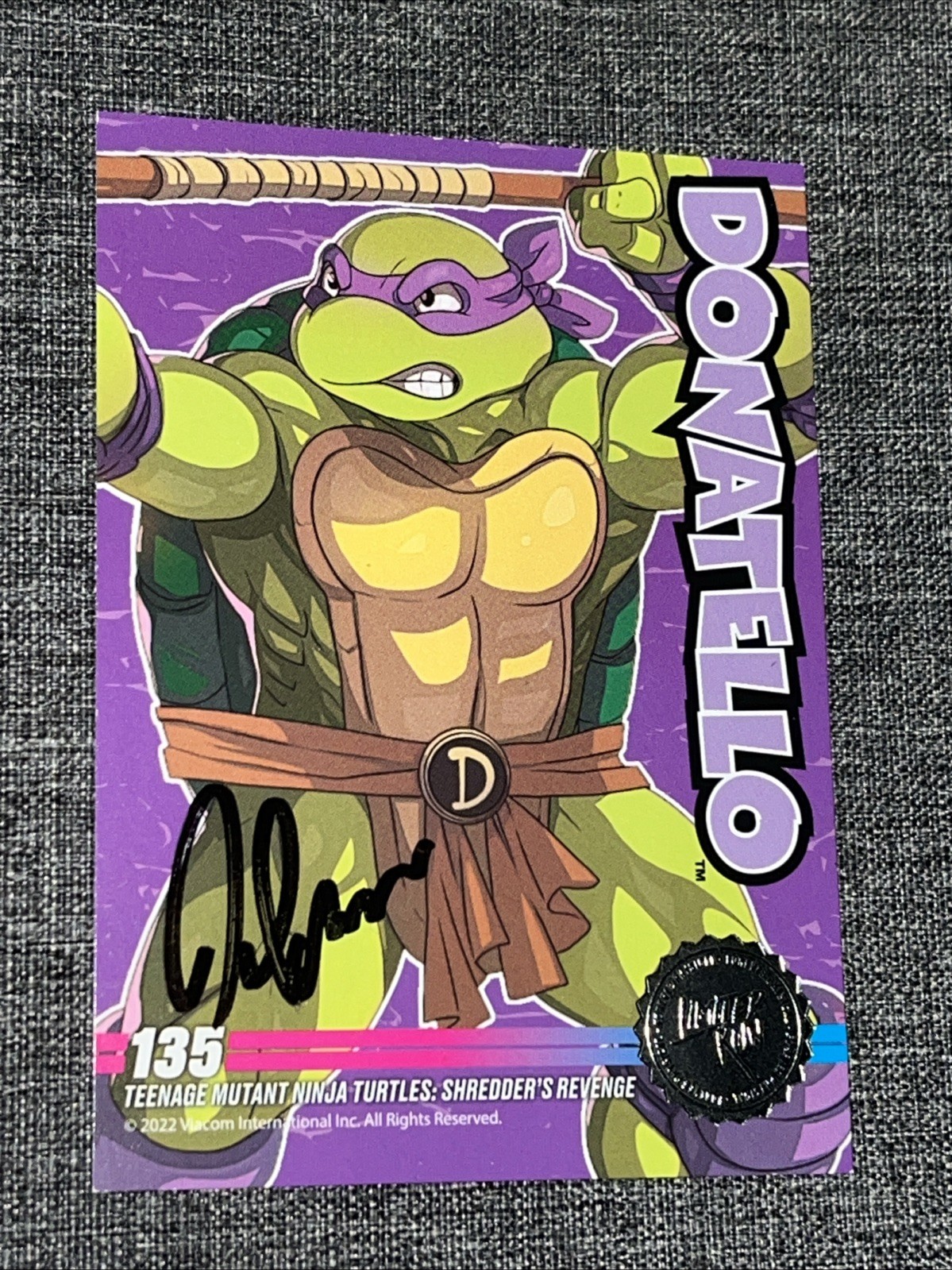 TMNT Shredder’s Revenge – Limited Run Games LRG – Trading Card 135 Silver Signed