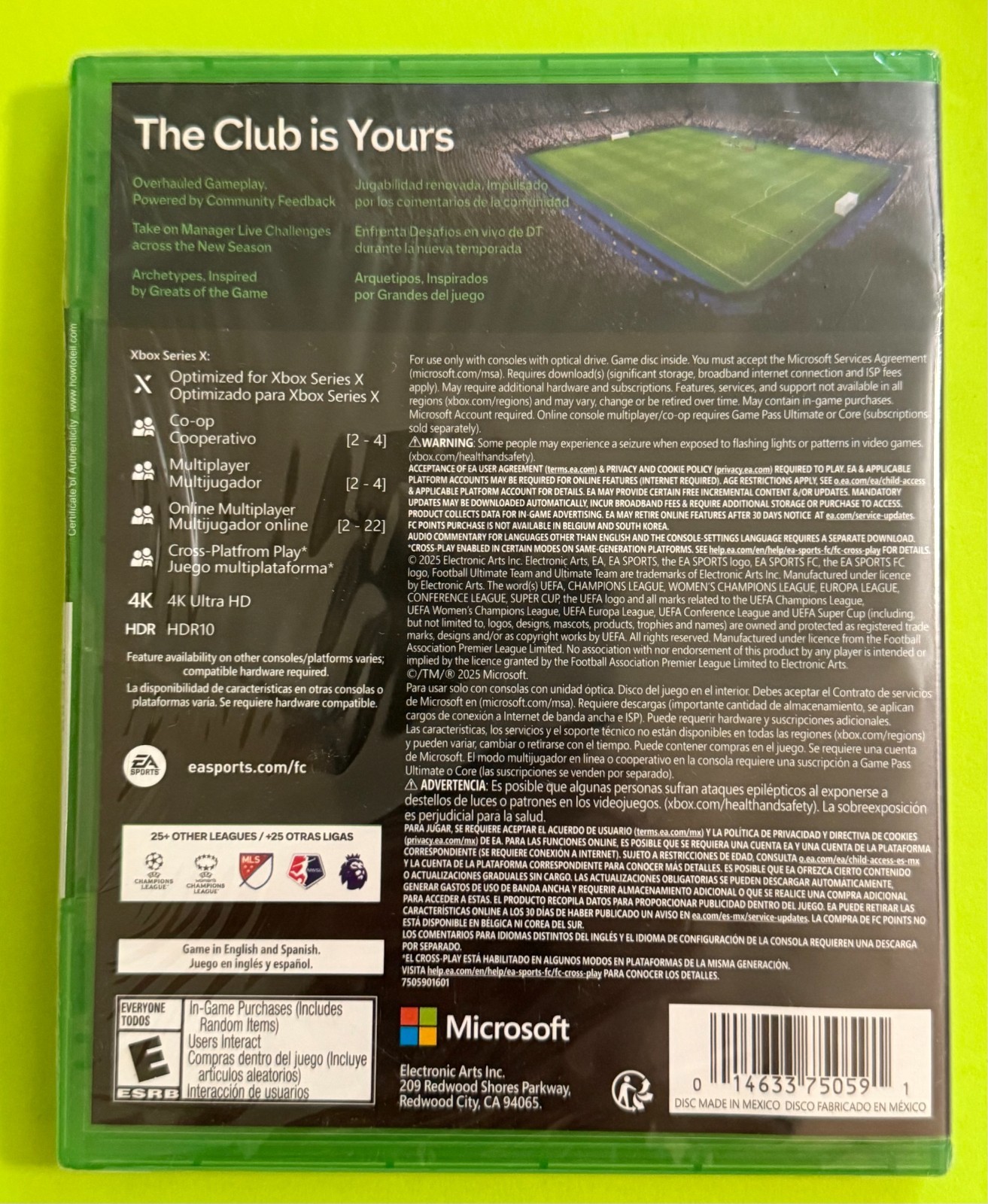 EA Sports FC 26 – Microsoft Xbox Series X|S Factory Sealed