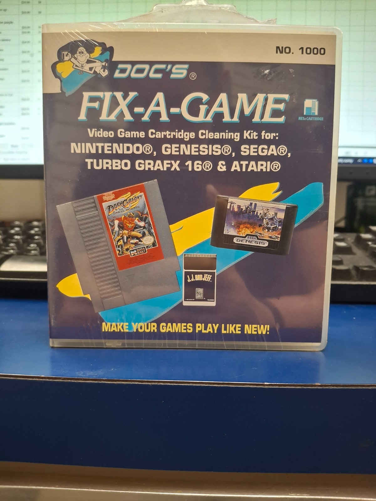 Vintage Doc’s Fix-A-Game Cleaning Kit System Set of 4 Game Repair