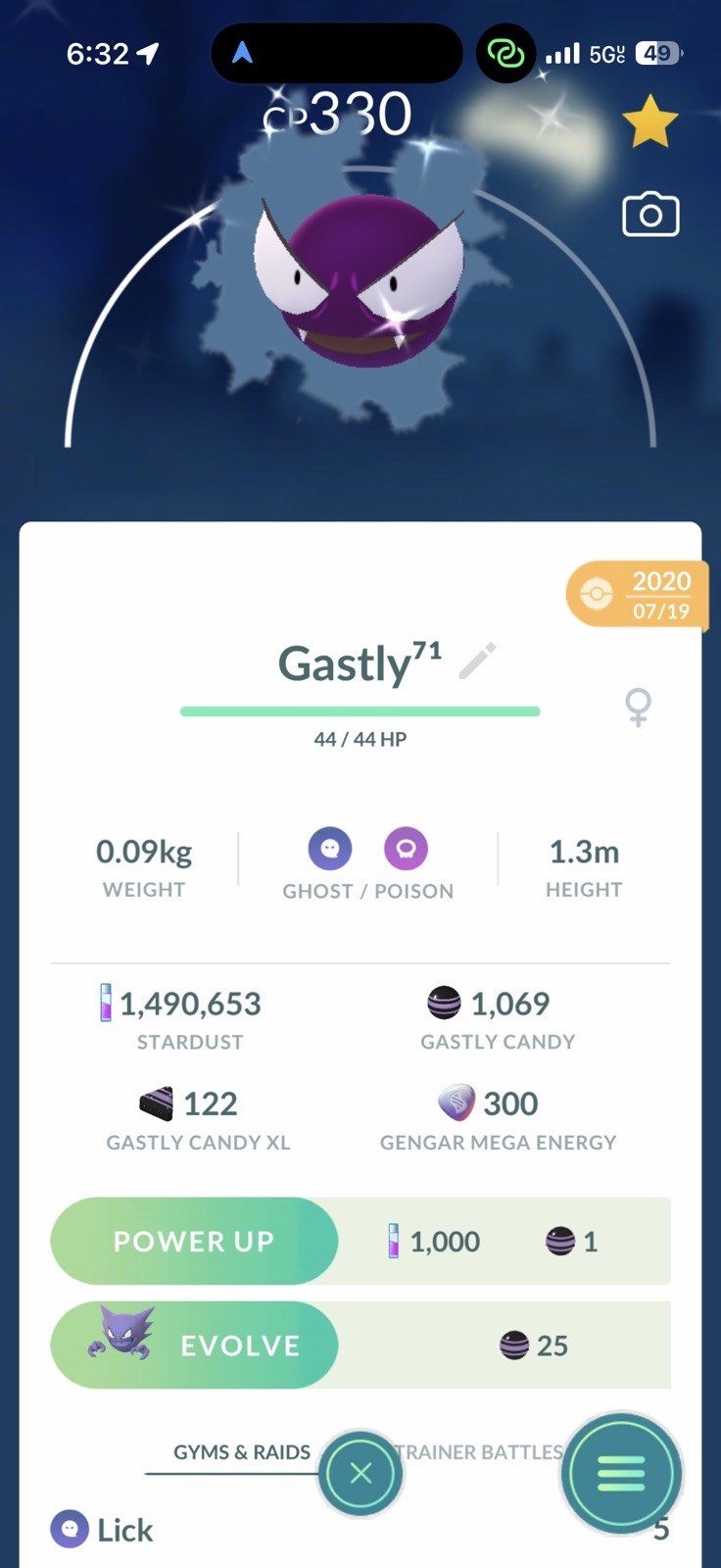 Shiny Gastly Year 2020 Guaranteed lucky – TRADE 20kStardust Or One Million