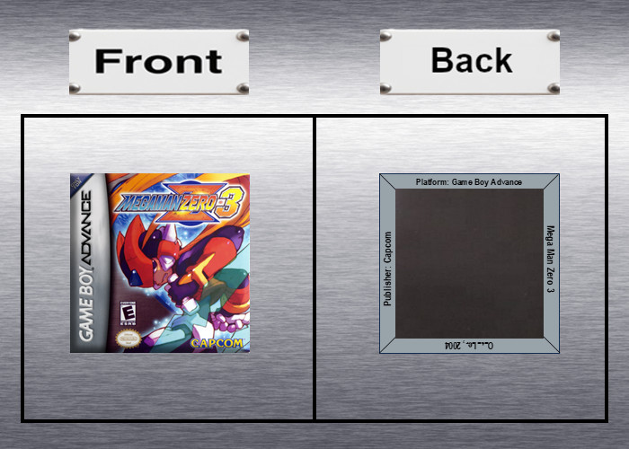 Mega Man Zero 1, 2, 3, 4 Video Game Box Art *GBA* High Quality Magnet / Set