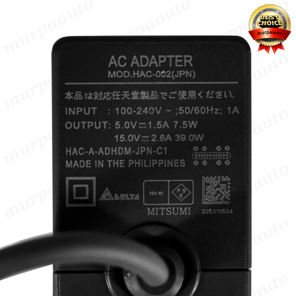 Brand New Original Nintendo Switch AC Adapter Power Charger USB Type C HAC-002