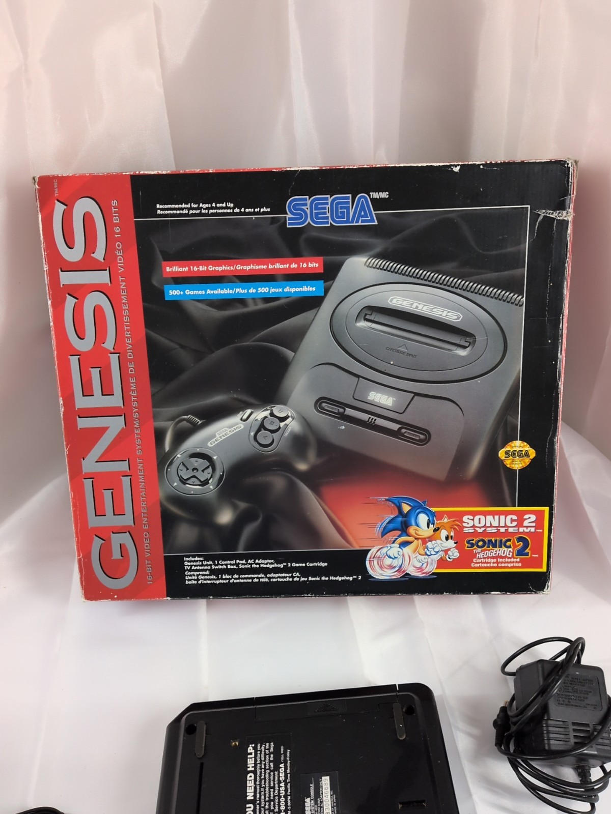 Sega Genesis Model 2 Console W/ 3 Games & Original Box Tested Works Toy Story…