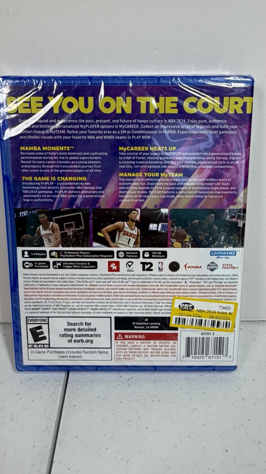 NBA 2K24 Kobe Bryant Edition 🔥- Sony PlayStation 5 BRAND NEW