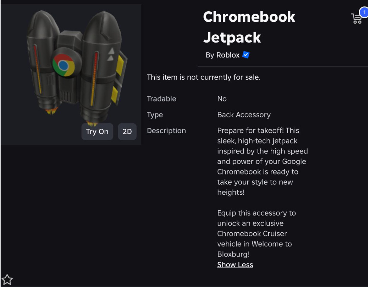 EXCLUSIVE Roblox Chromebook jetpack AND scooter to use in Bloxburg!!