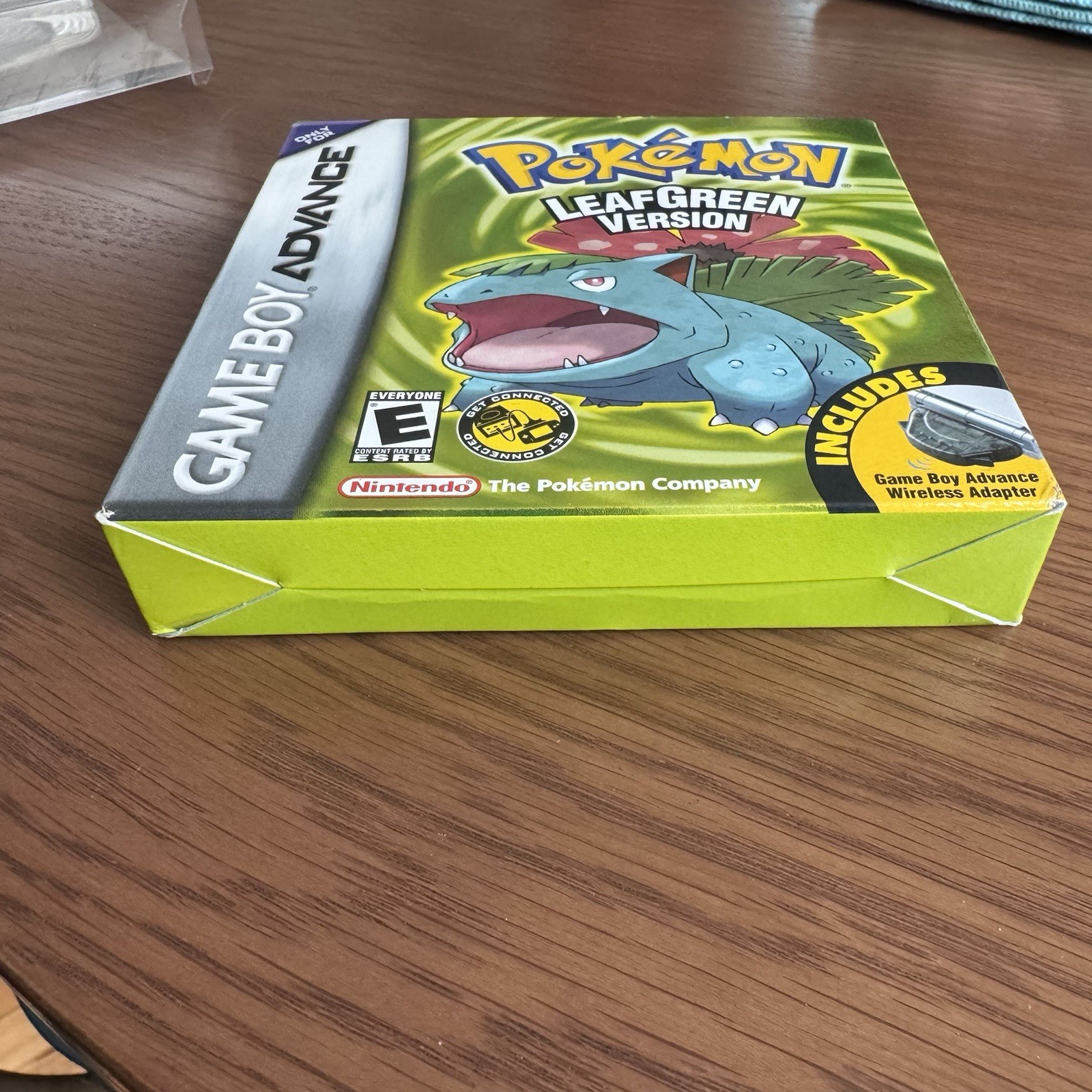 BOX ONLY Pokémon: LeafGreen Version – 1st Print Misprint “Adapater” Error GBA