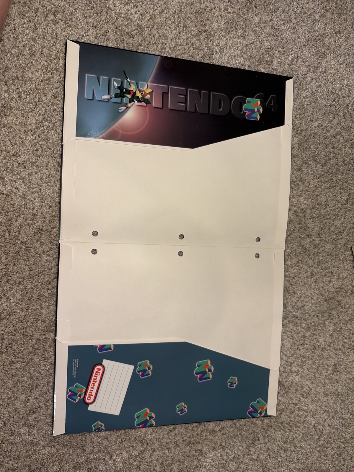 1999 Star Fox 64 Nintendo 64 N64 Stuart Hall Promotional Kid’s School Folder