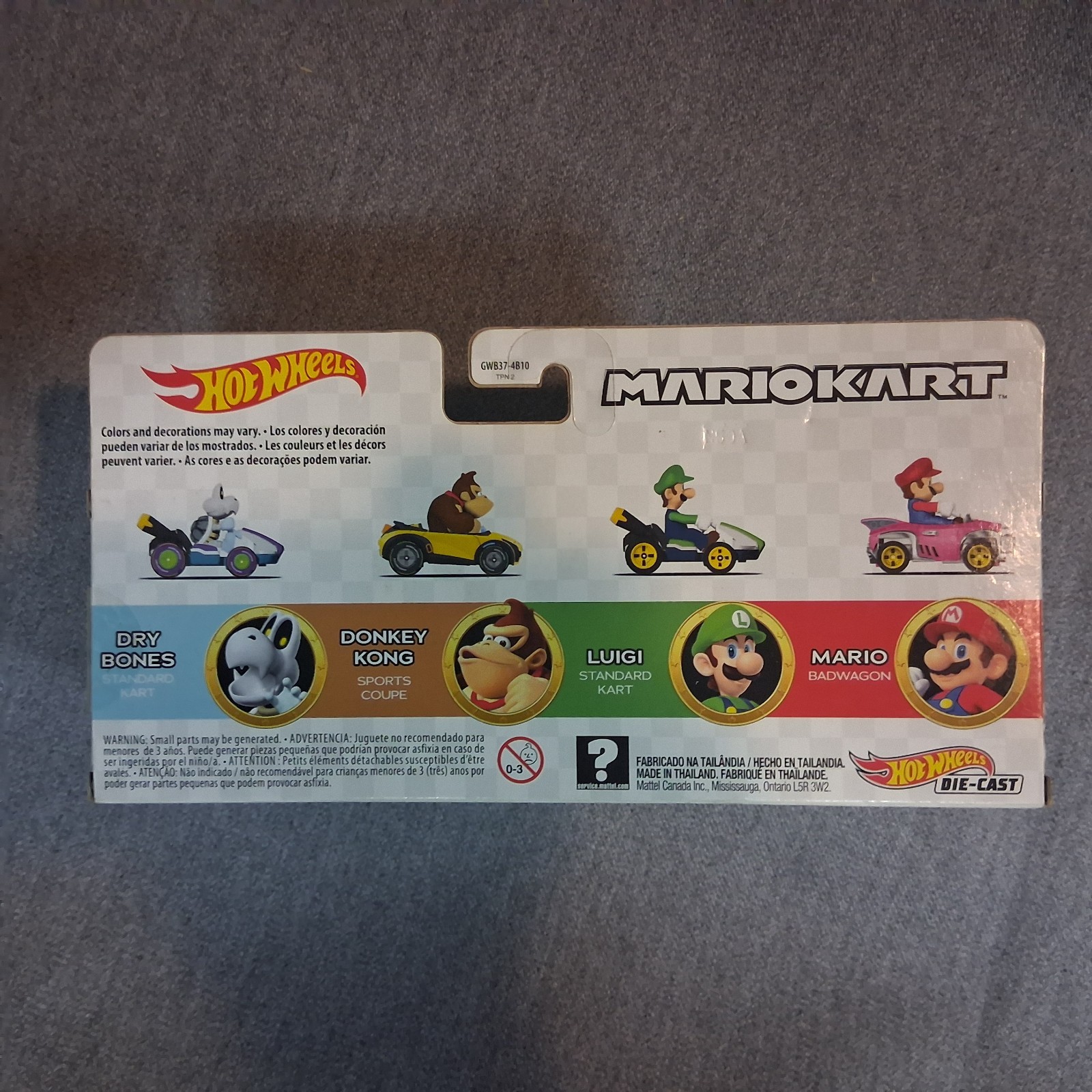 Hot Wheels Mario Kart Vehicle 4-Pack, Set of 4 58 centimeters, Multicolor