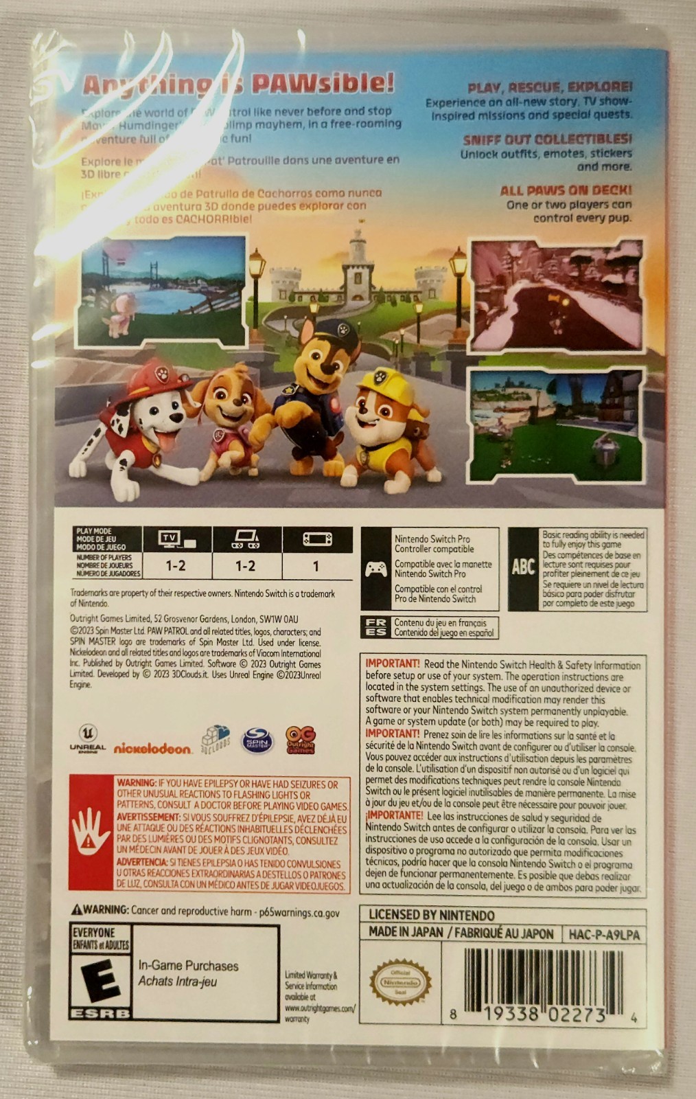Paw Patrol World Nintendo Switch 2023 Brand New Factory Sealed