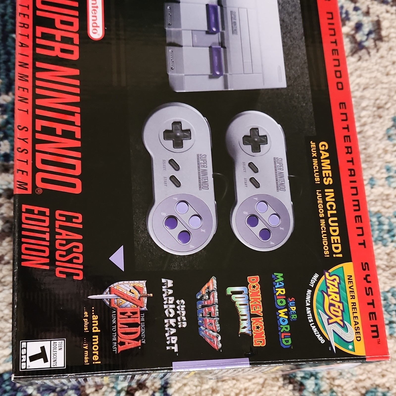 Nintendo SNES Classic Edition Console Gray HDMI Built-In Games 720p HD