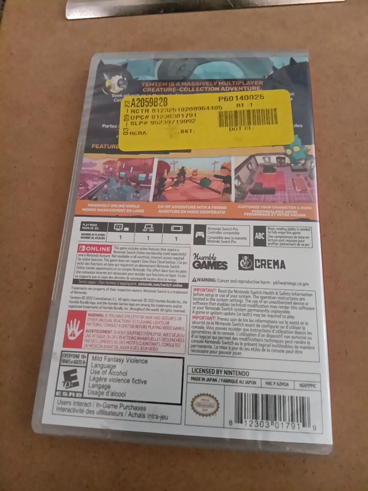 Temtem – Nintendo Switch – New SEALED