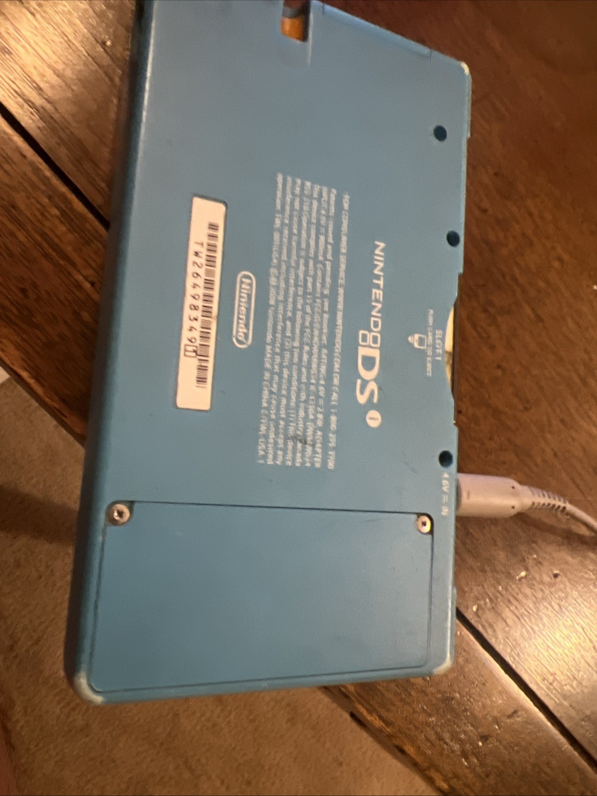 Nintendo DS Launch Edition Turquoise Blue Handheld System Broken Screen