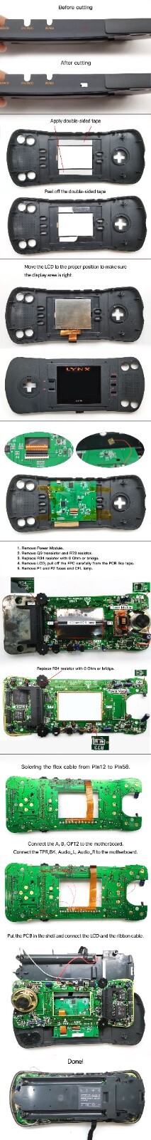 3.5″ 640×480 Retro Pixel HD IPS LCD Screen HDMI kit For ATARI LYNX Ⅰ Console