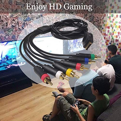 Sony PS2/PS3 Compatible 6ft Component RCA Video Cable – Quality