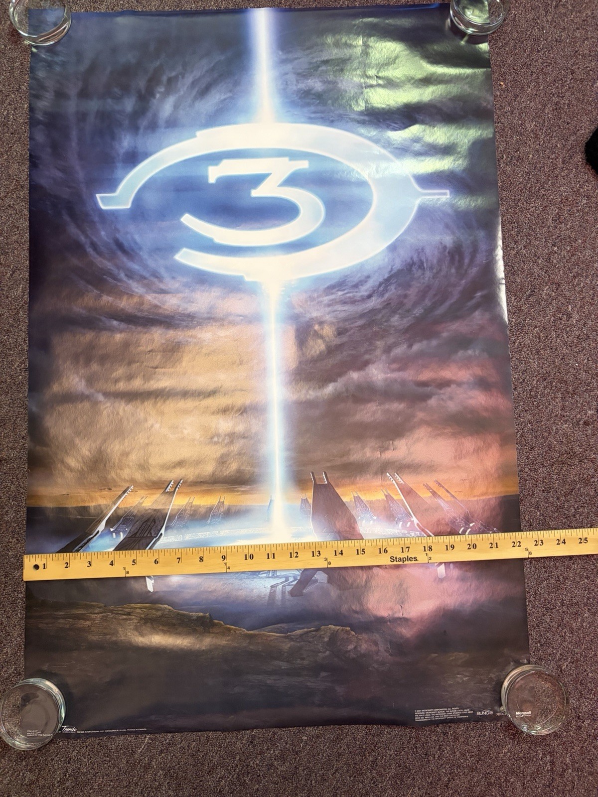Vintage Halo 3 Promo Poster 2007 Xbox 360 Bungie RARE