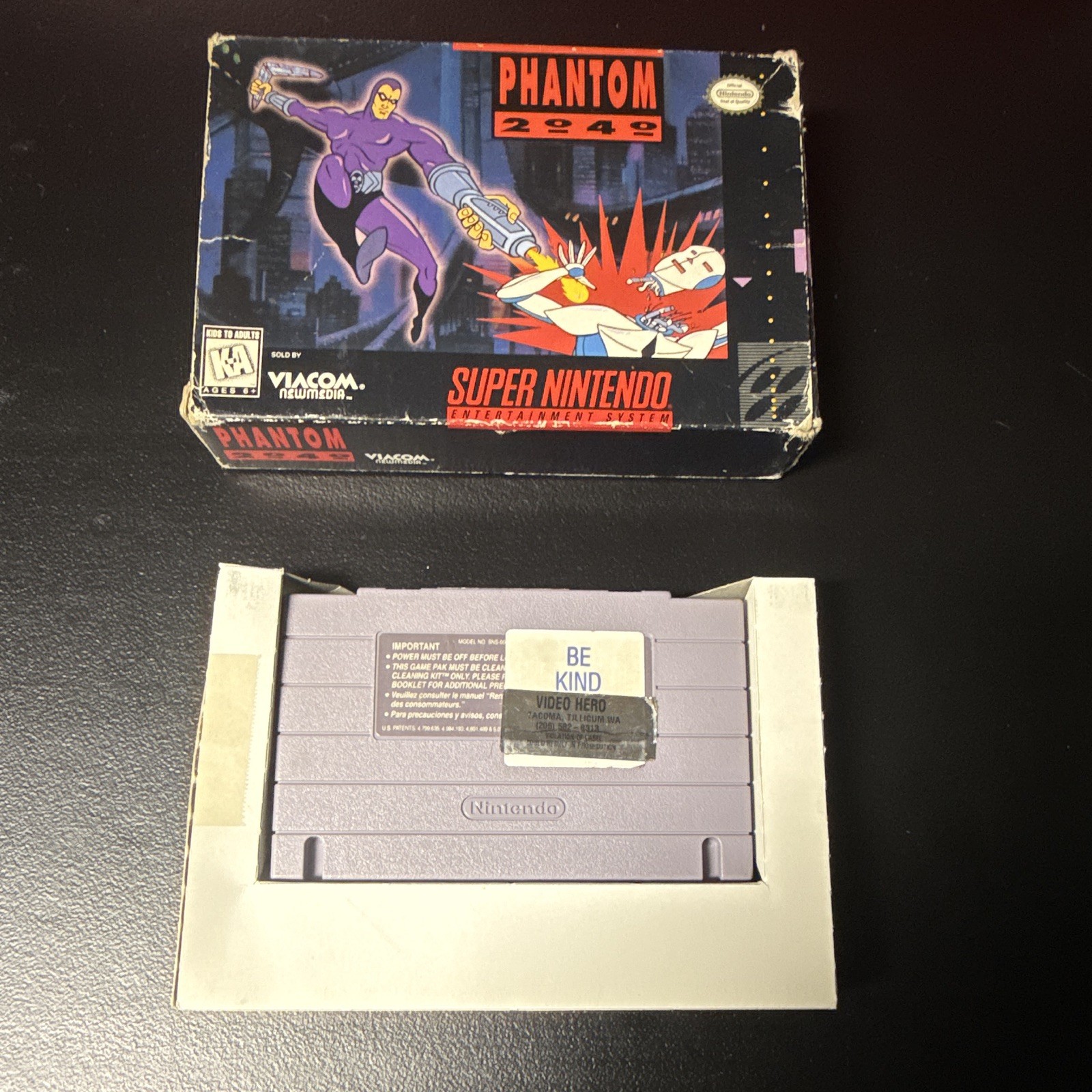 Phantom 2040 Nintendo SNES NTSC-U/C (Box Included) (NO MANUAL)