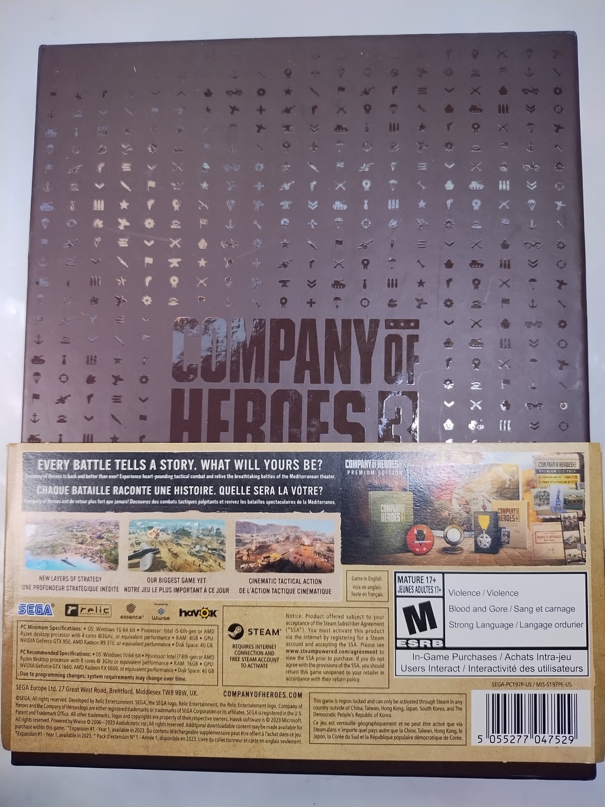 Company of Heroes 3 Premium Edition for PC, Relic SEGA M 17 * READ DESCRIPTION!!