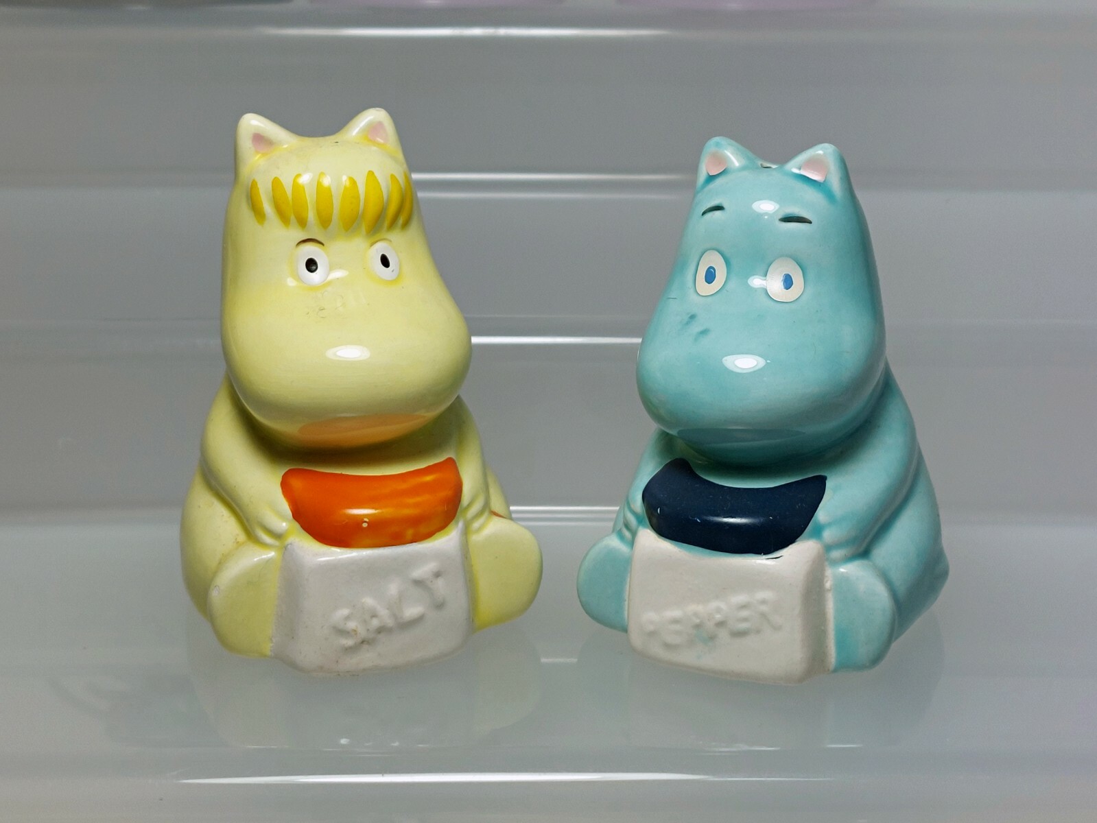 Snorkmaiden Moomin Salt and Pepper Shakers Figure Banpresto 1990 Japan 2.3-2.4in