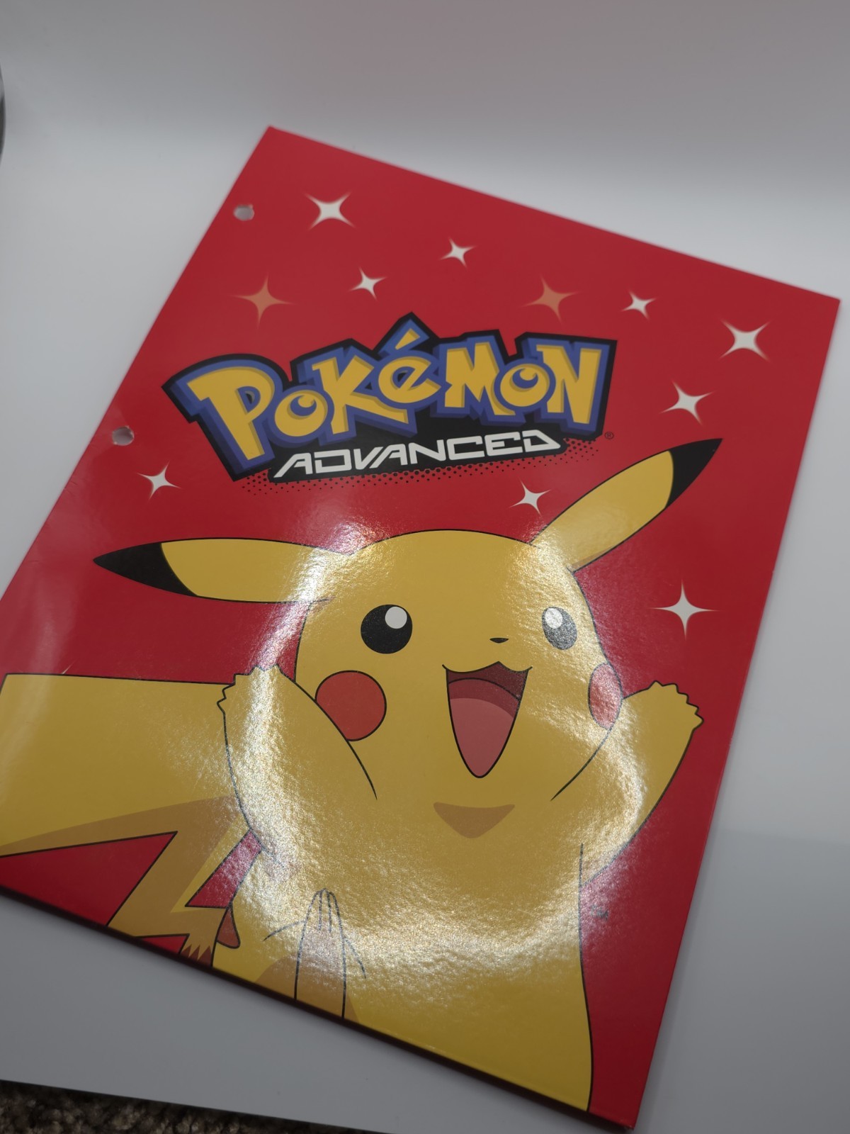 2004 Pokémon Advanced Pikachu 2 Pocket School Folder Nintendo Unused