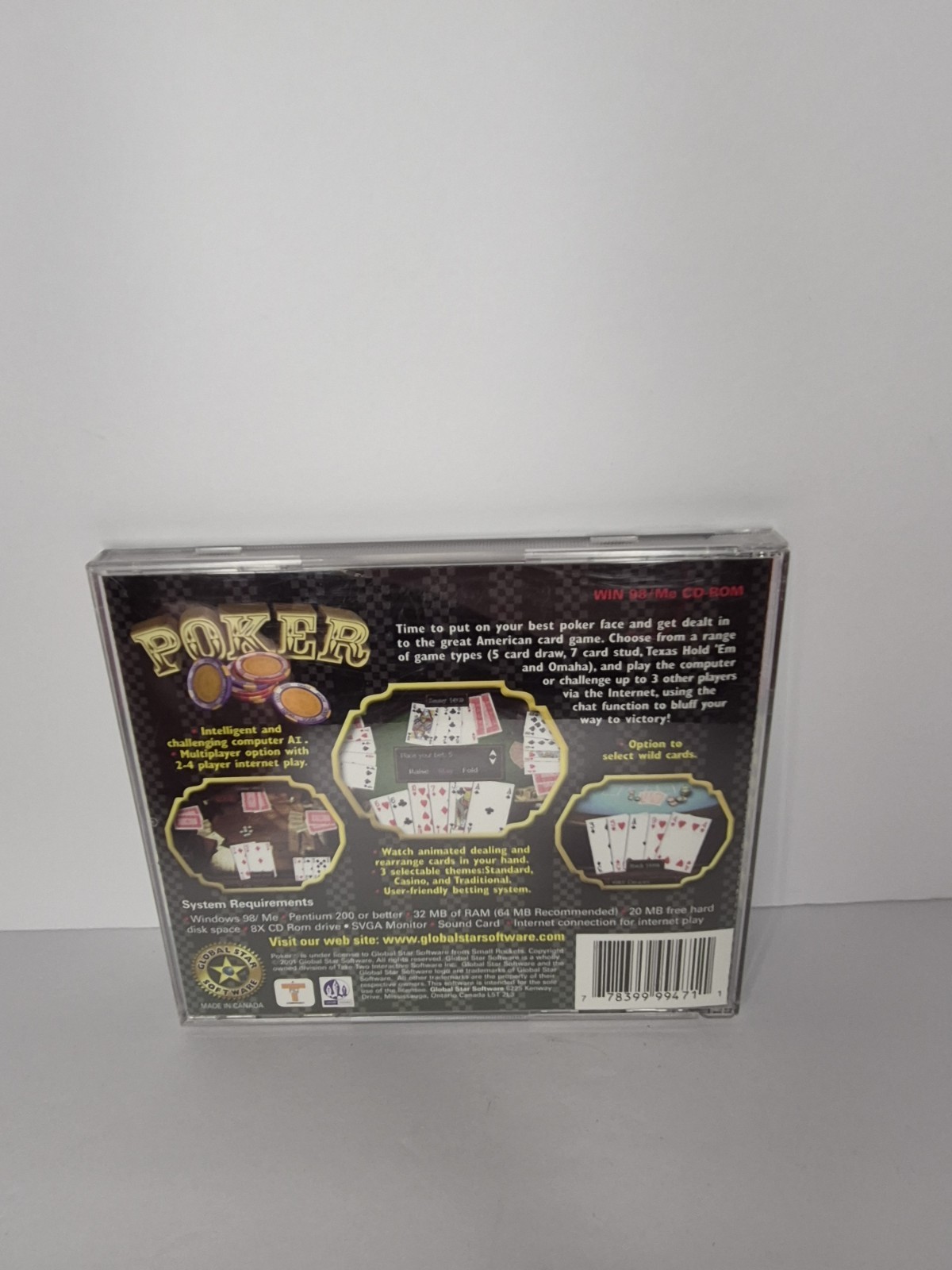 Poker Cd Rom Windows 98 Game Global Star Software Texas Hold Em