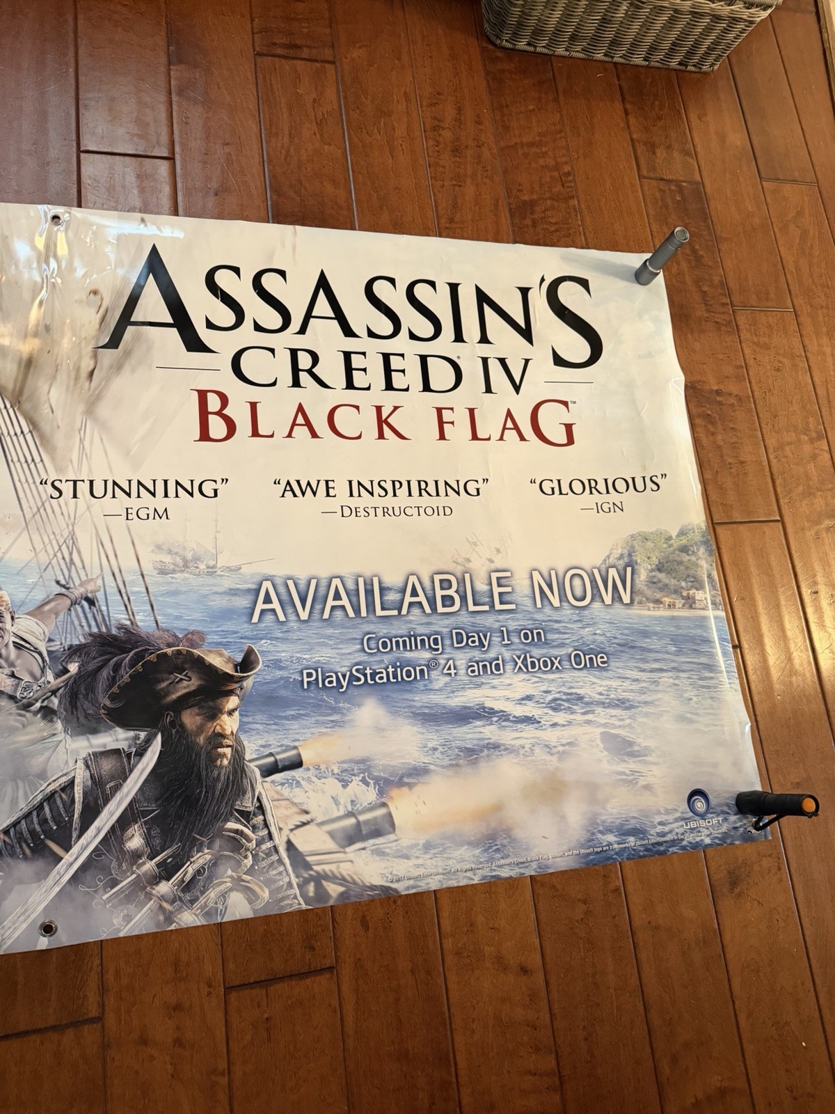 Assassins Creed IV Black Flag 36″ X 70″ Double Sided Vinyl Banner Display Sign