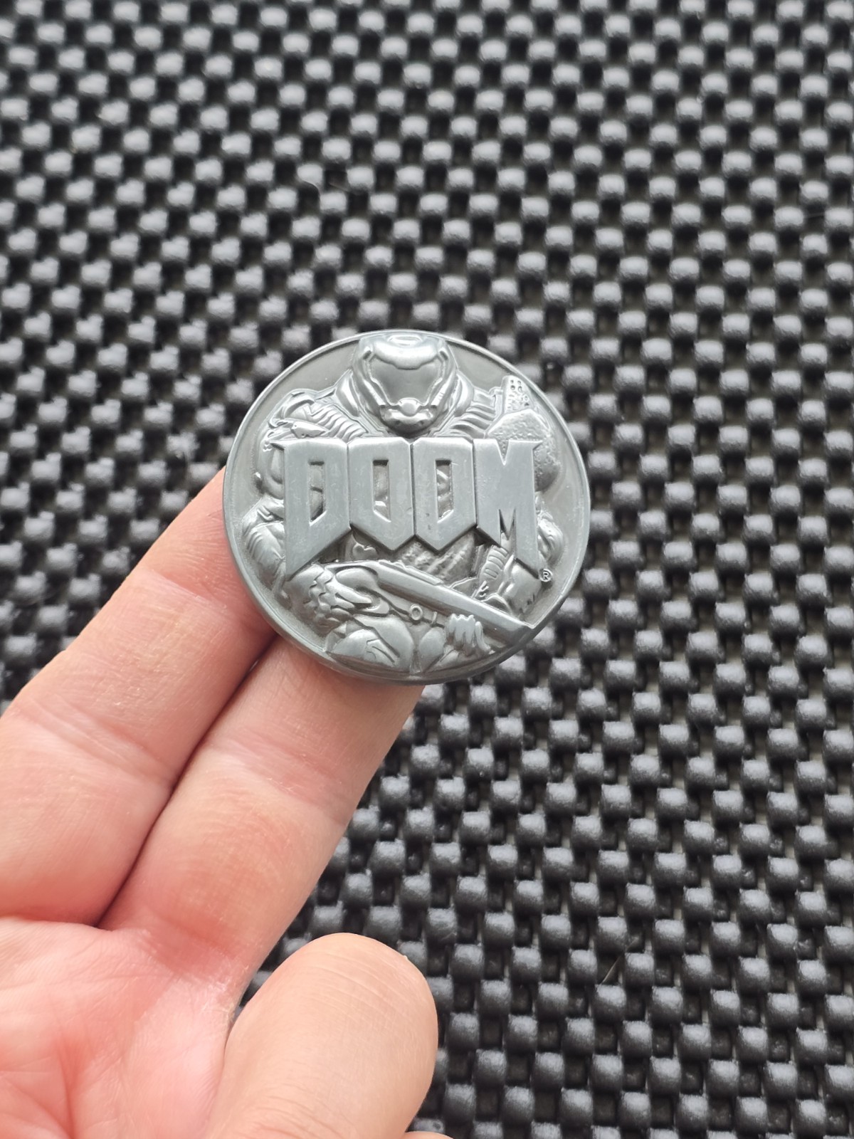 DOOM 1 2016 challenge Coin Medal Rare Promo SWITCH XBOX One BFG Bethesda PS4 PS5