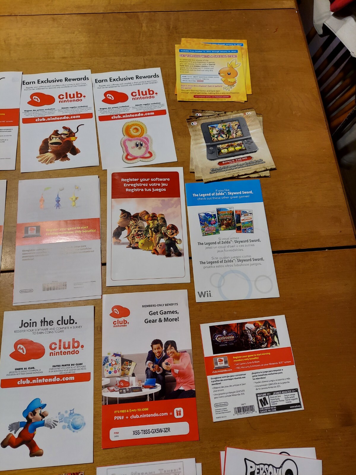 LOT OF 92 Wii Wii U 3DS Club Nintendo Video Game Inserts + Bonuses EXPIRED READ