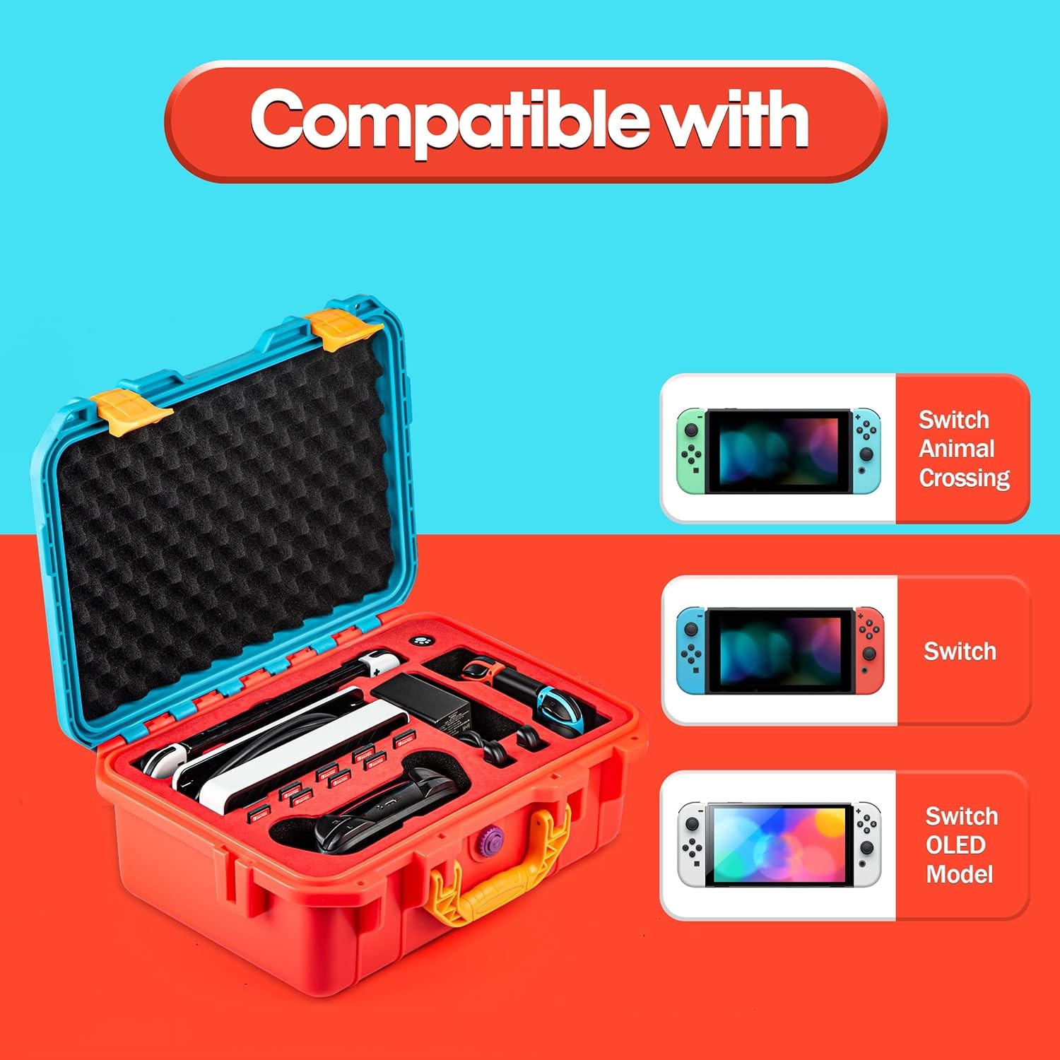 Hard Shell Travel Storage Case For Nintendo Switch OLED Console & Controller