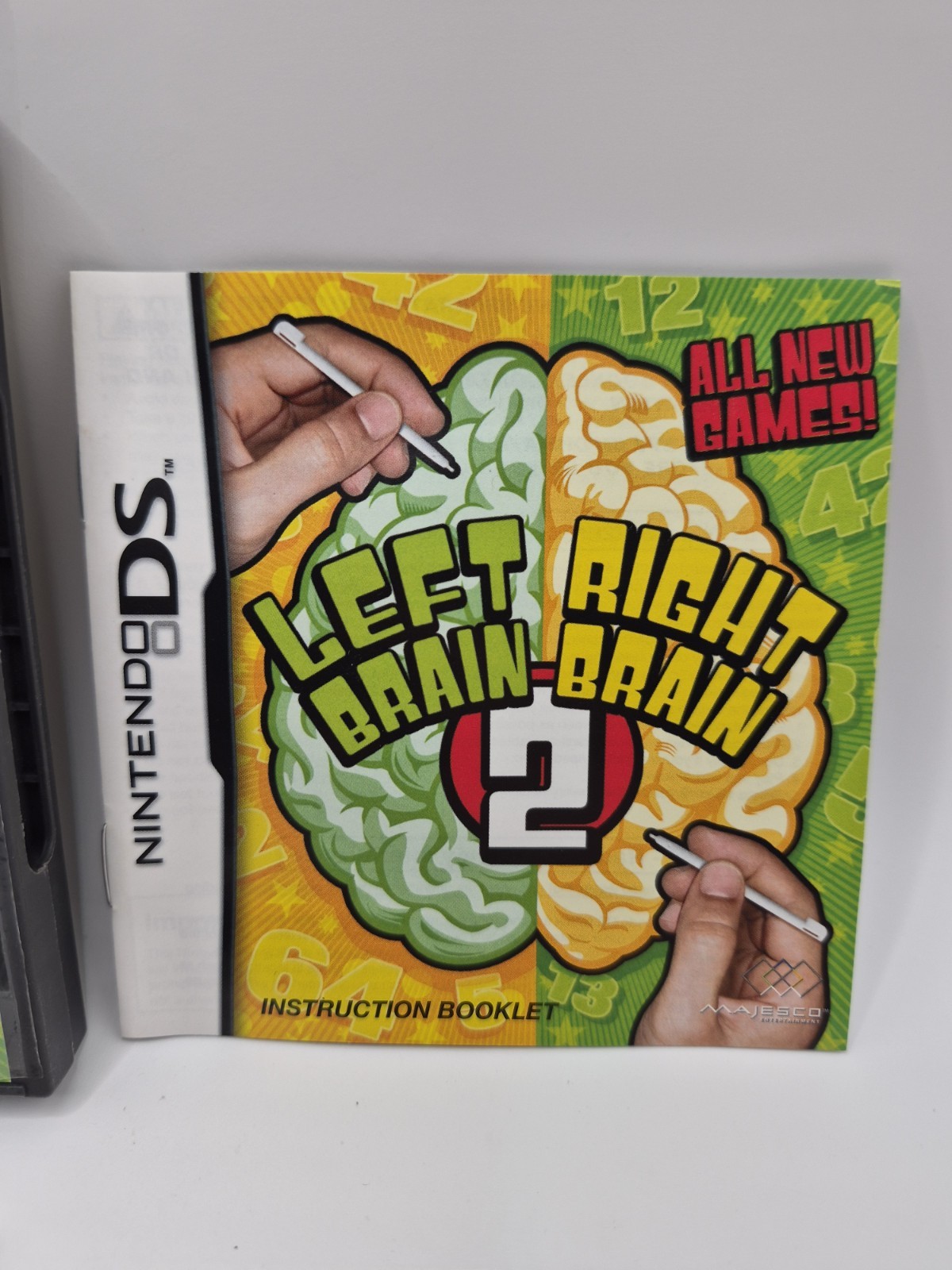 Left Brain Right Brain (Nintendo DS, 2007) Complete CIB W/ Manual & Insert CIB