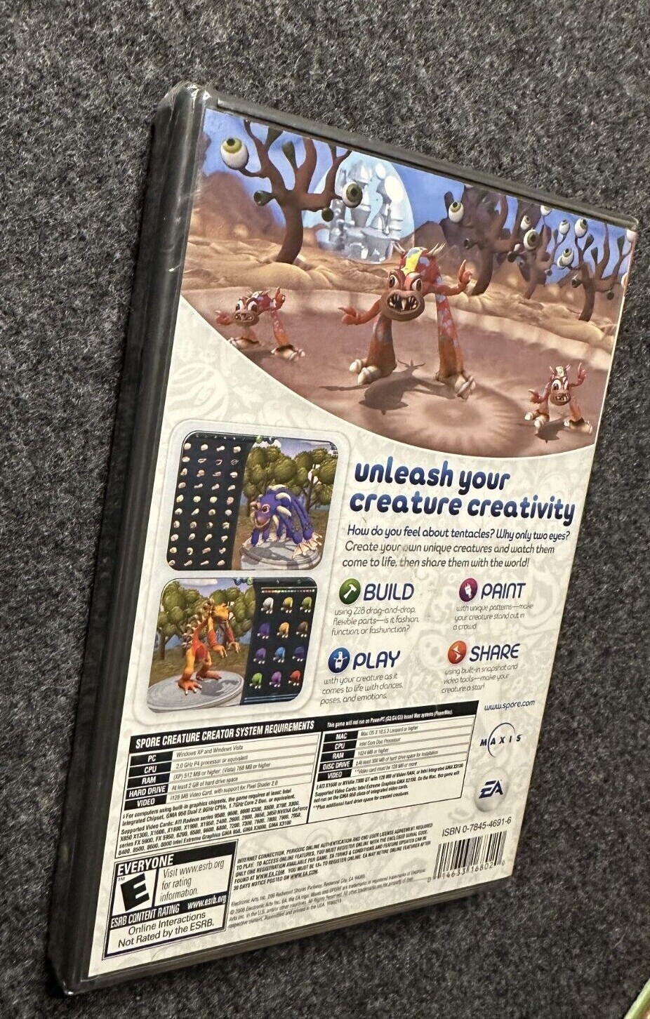 Spore with Spore Creature Creator (Windows/Mac, 2008) See Desc 1/2 NiB