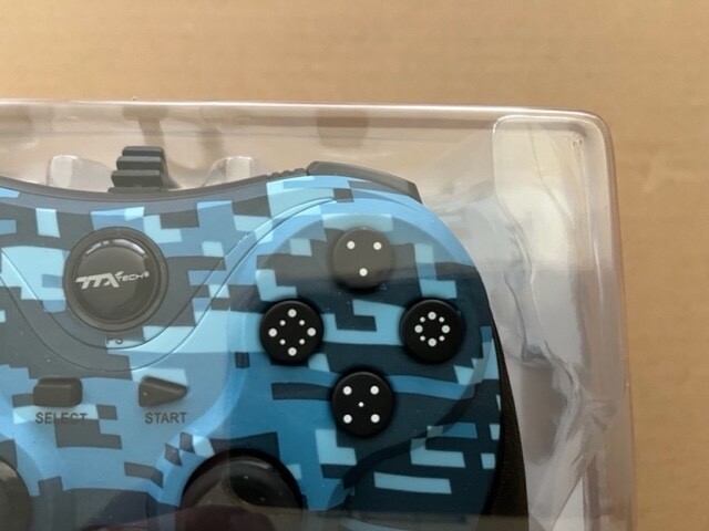 TTX Tech PS3 Digicamo Blue Wired USB Controller