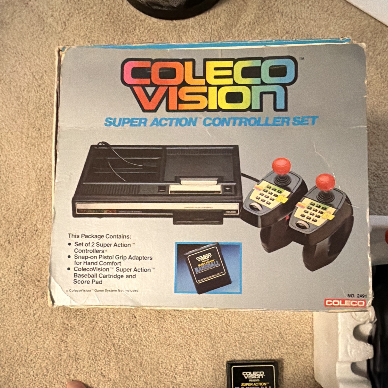 ColecoVision Super Action Controller Set keypad with manual box foam inserts