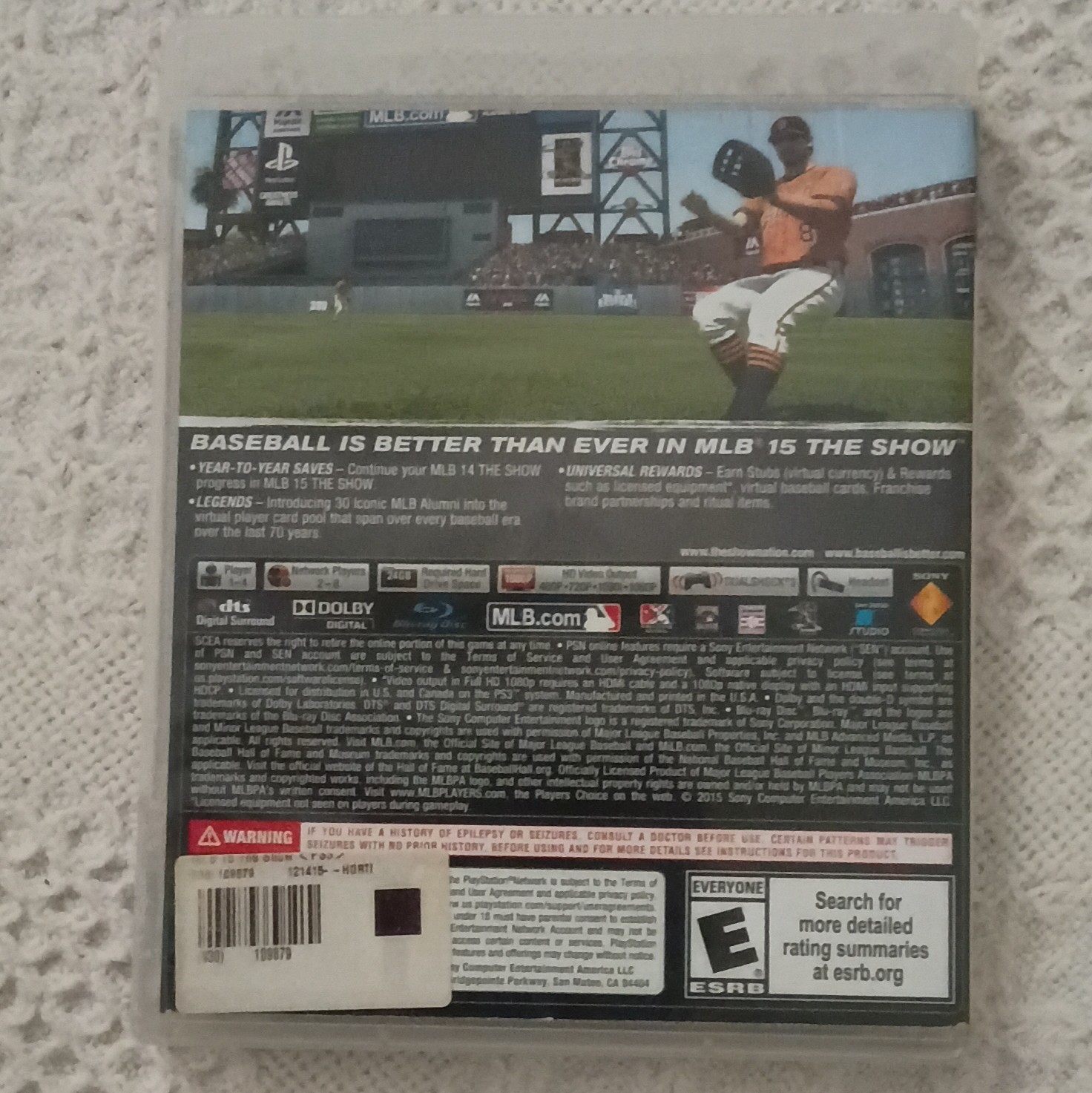 Sony MLB 15 The Show PS3 Sports Baseball E 2015 Online Playability