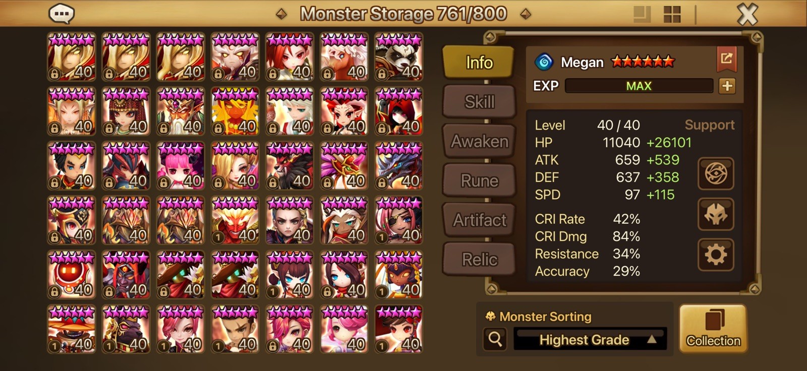Summoners war end game 9ld5 account 230 swift , 188 vio will 182