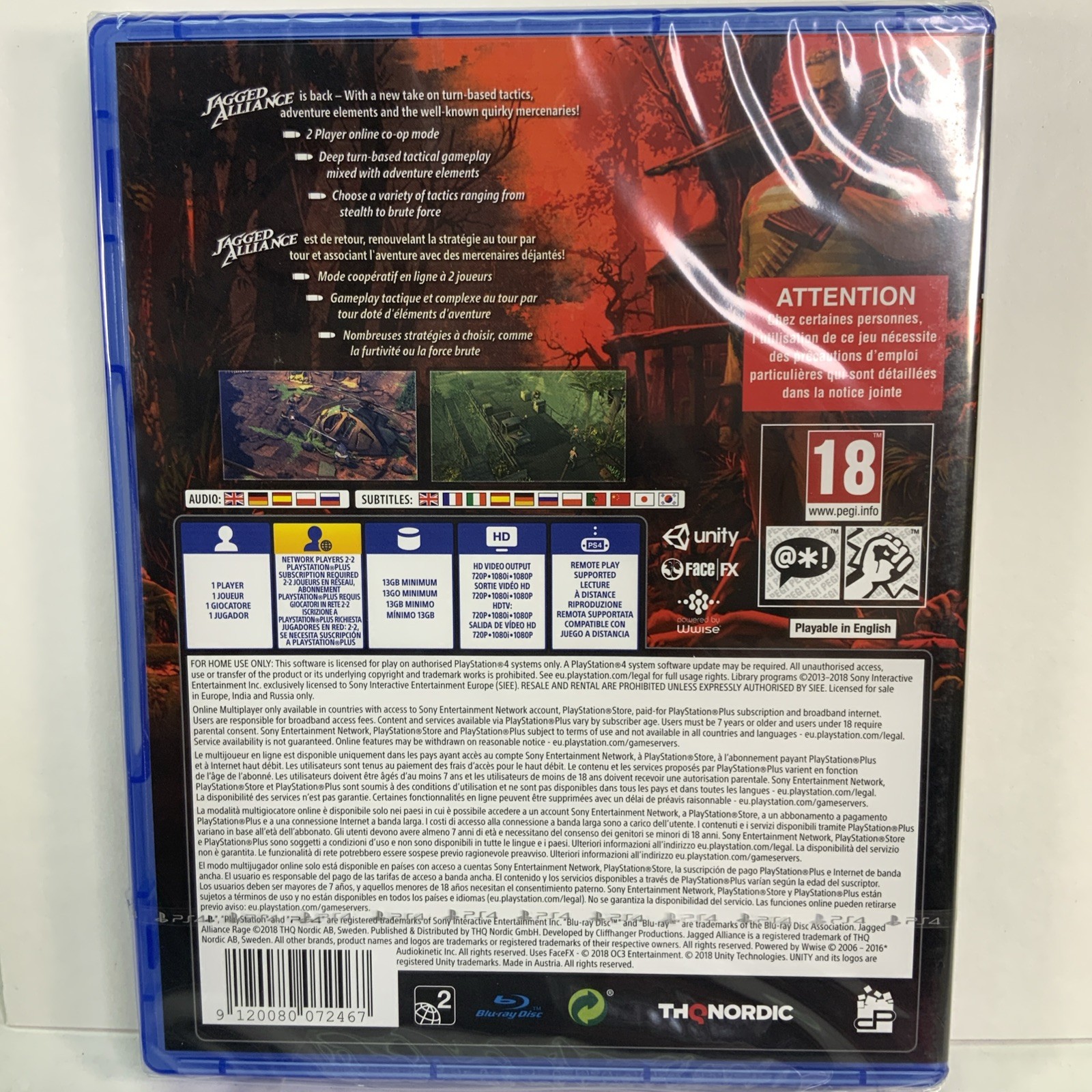 JAGGED ALLIANCE RAGE PS4 PLAYSTATION 4 SONY BRAND NEW FACTORY SEALED