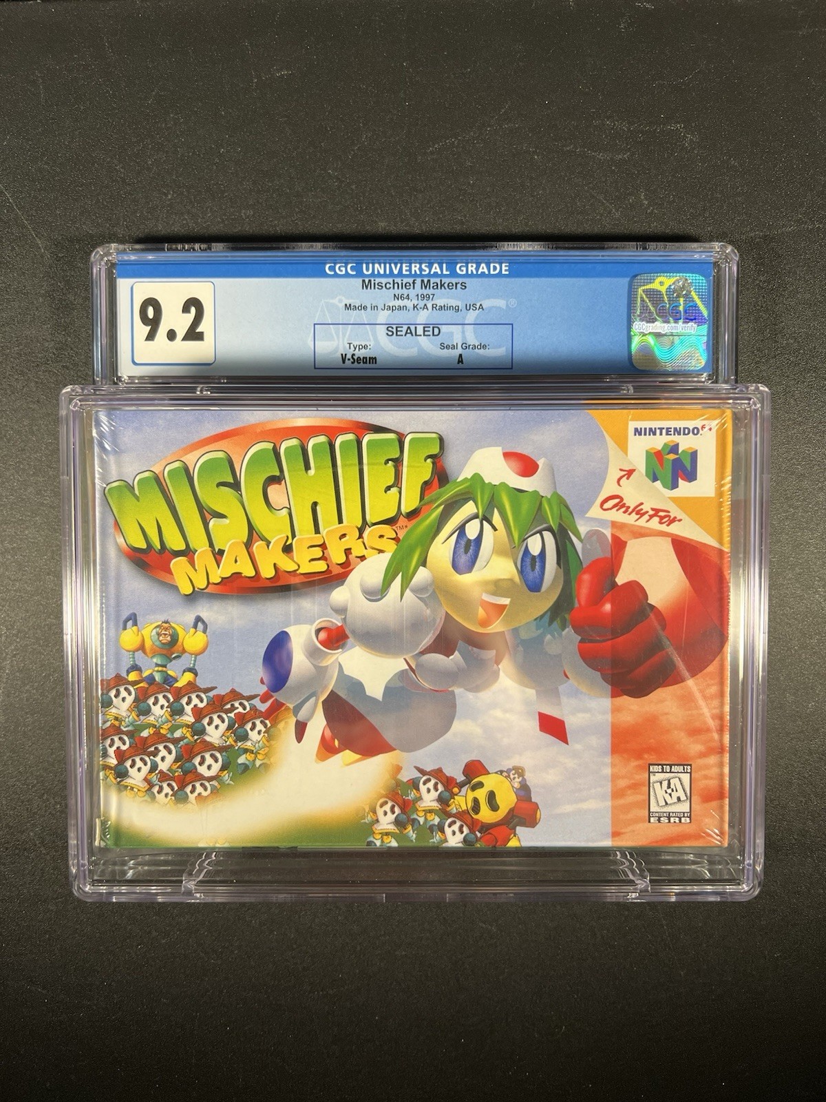 Mischief Makers [Early Print] – N64, Sealed, CGC Graded 9.2 A!!!