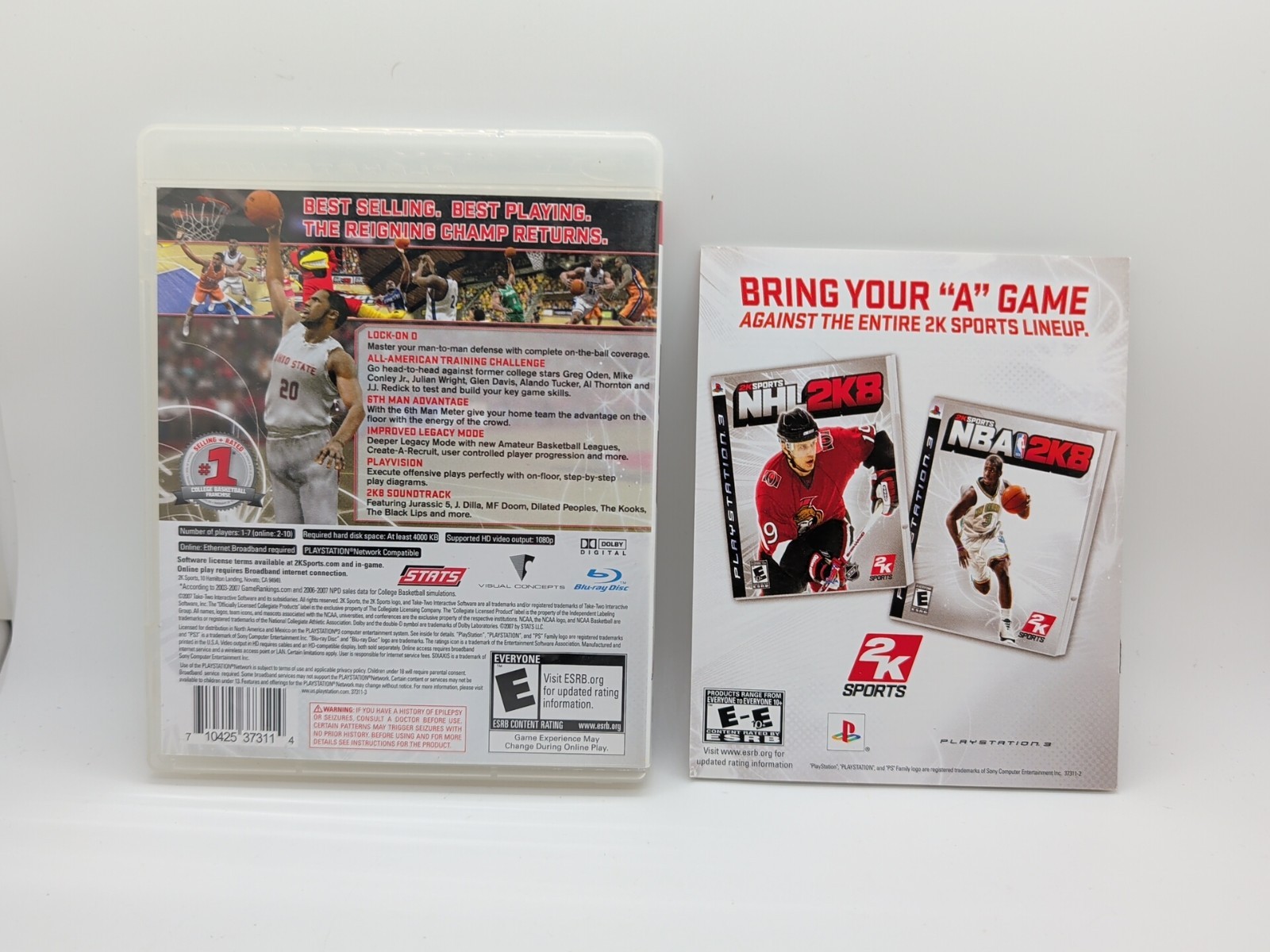 College Hoops 2K8 NCAA Basketball Game PS3 (Sony PlayStation) CIB & Tested HTF