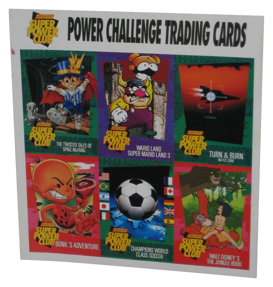 Nintendo Power Challenge Trading Card Sheet – (Wario Land, Bonk’s Adventure, Jun