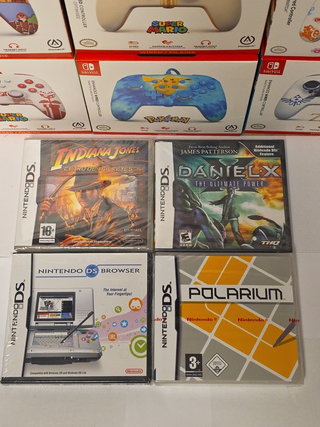Nintendo DS Games Lot Of 4 Games: Daniel X Indiana Jones Polarium Browser New