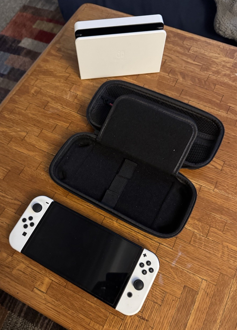 Nintendo Switch OLED White Console w/ White Joy-Con, Dock & Carrying Case