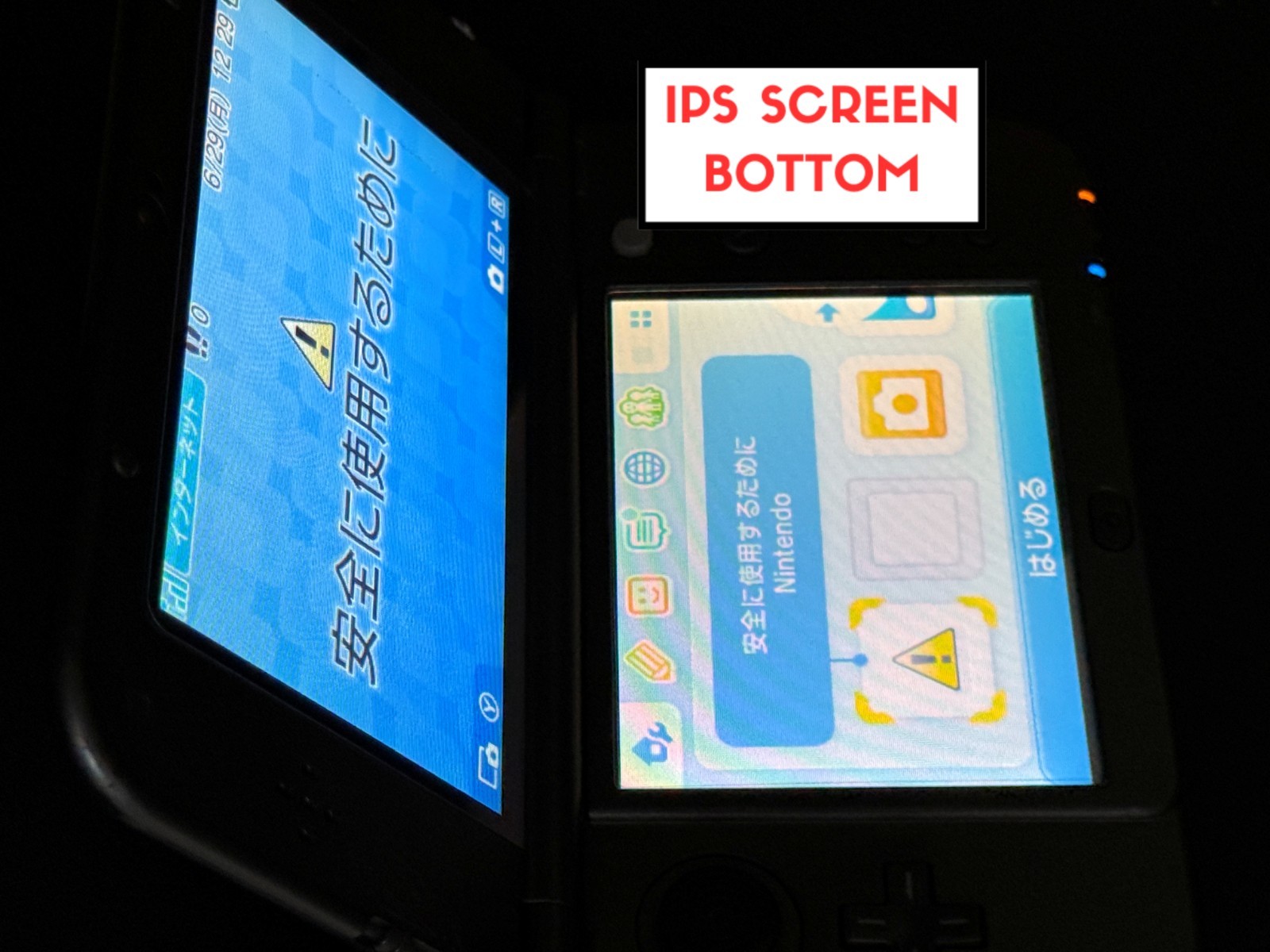 IPS Nintendo New 3DS XL Metallic Black Console IPS Top Tested Japan D8748