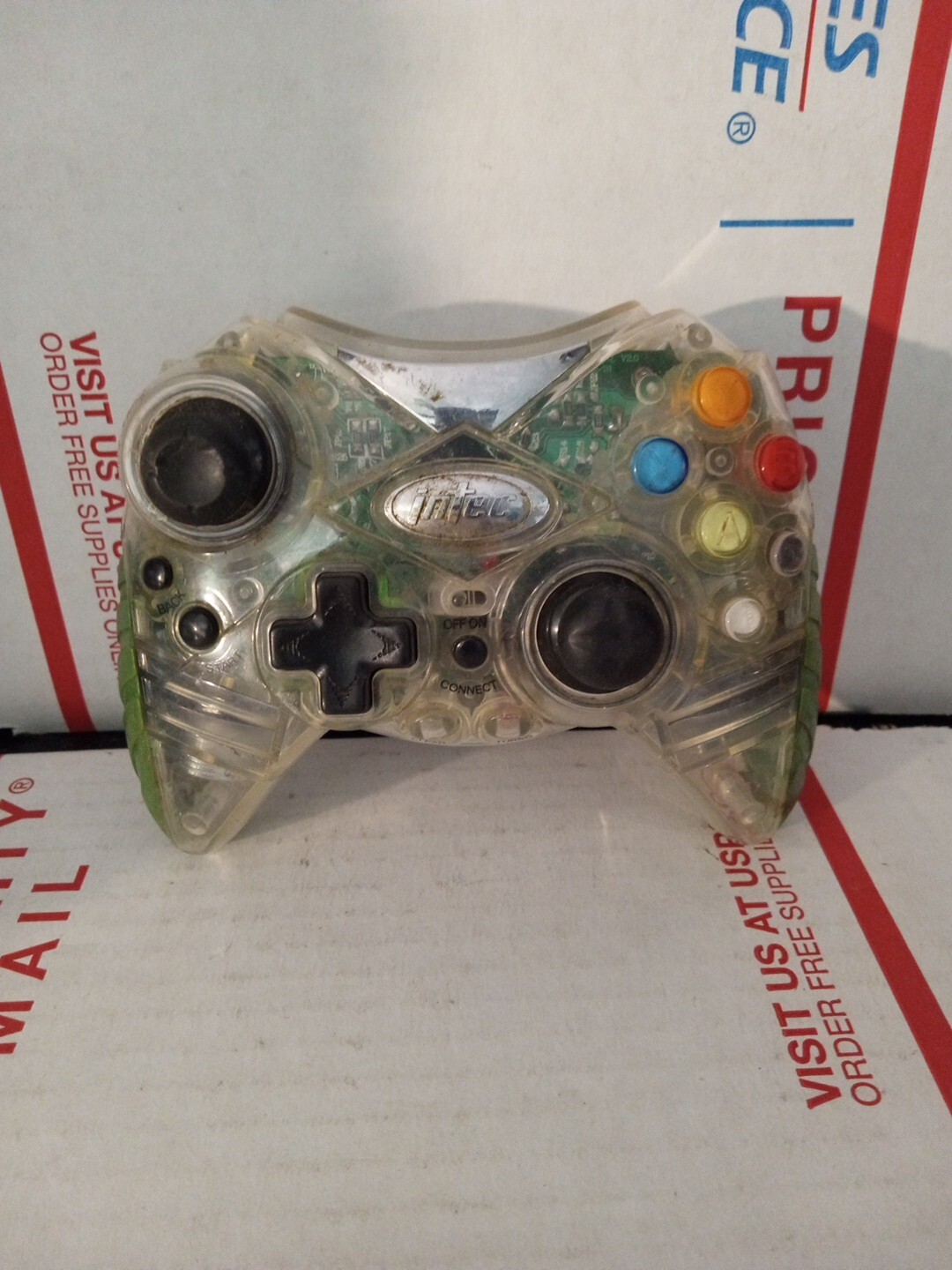 Parts Only Intec Wireless Battery Powered Xbox Controller w/ Corrosion ~ T3#12