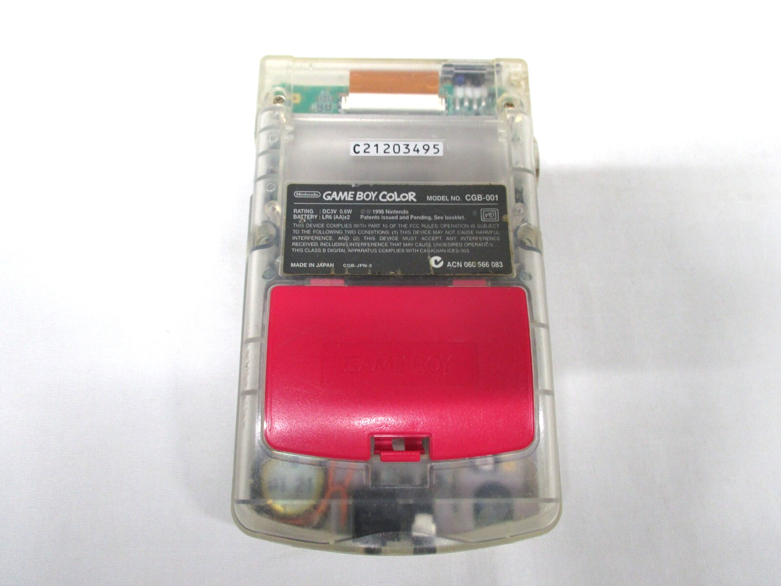 GB — Game Boy Color Console – Clear — Game Boy, JAPAN Game Nintendo. 22222