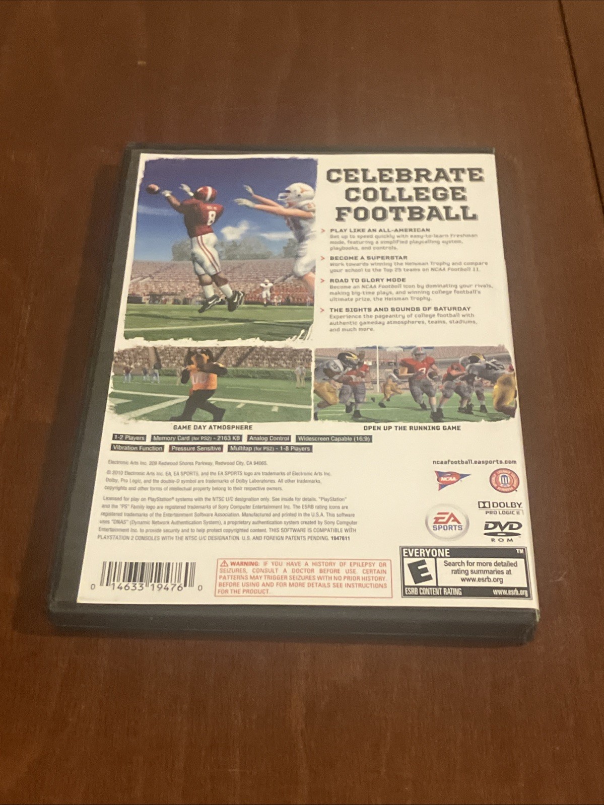 NCAA Football 11 (Sony PlayStation 2, 2010) No Manual