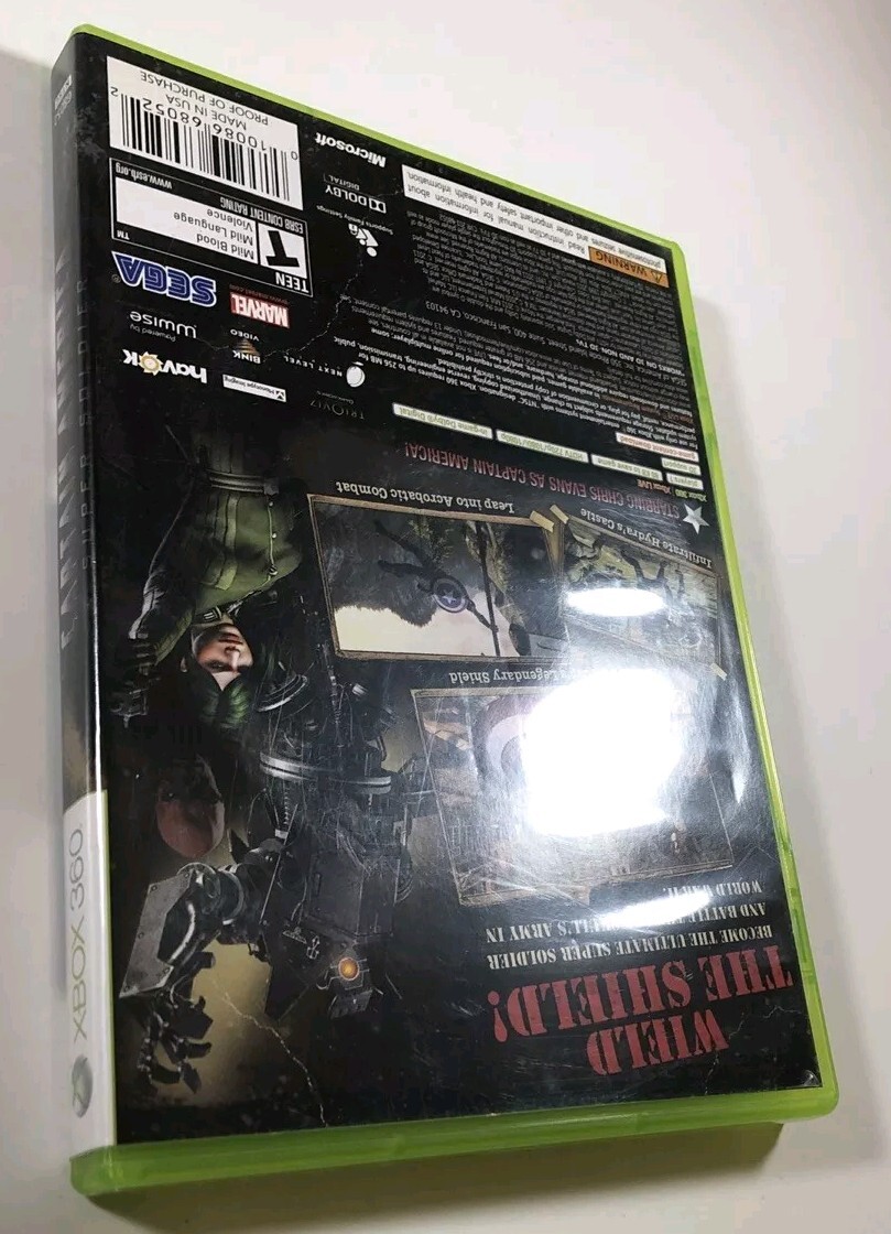 Captain America: Super Soldier (Microsoft Xbox 360, 2011) Tested, Guaranteed.